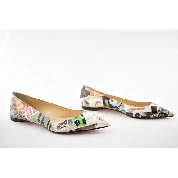 Christian Louboutin Ballalla Patent Collage Pointed Toe Ballerina Ballet Flat 36 - Picture 4 of 12